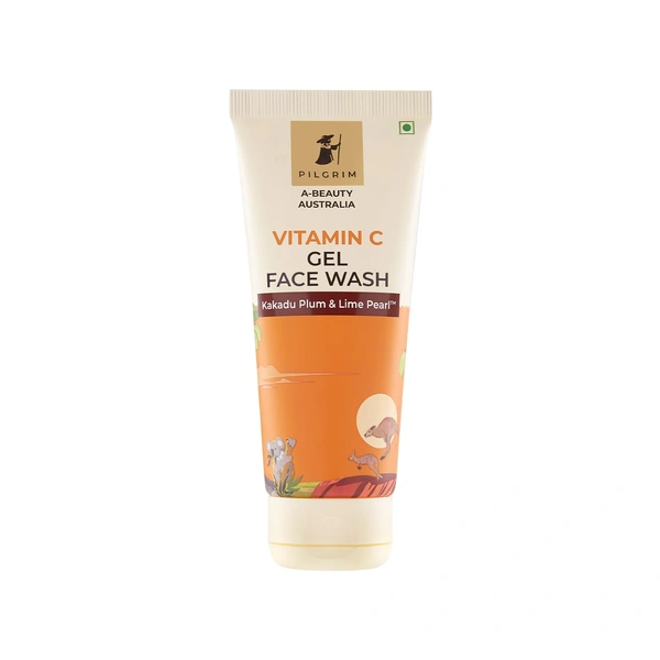 Pilgrim Australian Vitamin C Gel Face Wash - 100ml | With Kakadu Plum & Lime Pearl� | Refreshing & Non-Stripping Cleanser | Lightweight | Dark Spots reduction | Evens Skin Tone | Brightens & Gently Exfoliates | For All Skin Types