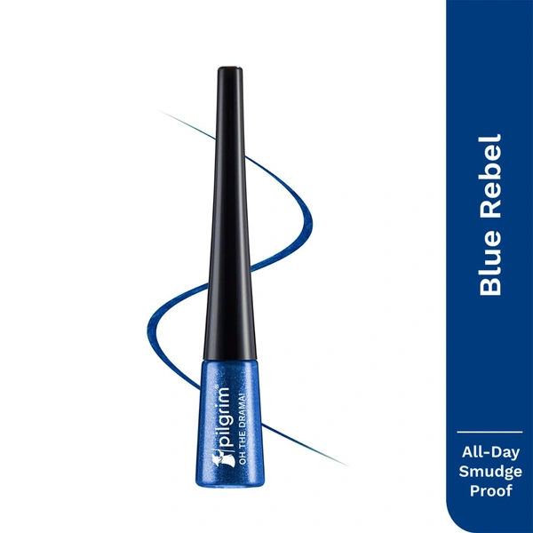 Pilgrim Blue Rebel Metallic Eyeliner 3.50ml | Intense Pigment, Long-Wearing Formula, and Smooth Application for a Vibrant, Eye-Catching Look.