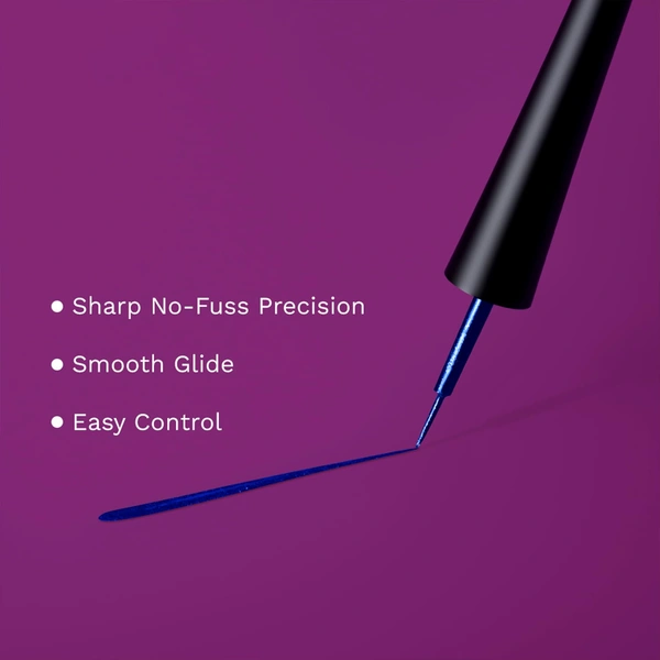 Pilgrim Blue Rebel Metallic Eyeliner 3.50ml | Intense Pigment, Long-Wearing Formula, and Smooth Application for a Vibrant, Eye-Catching Look.