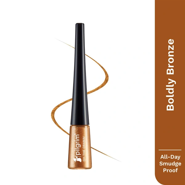 Pilgrim Boldly Bronze Metallic Eyeliner 3.50ml | Metallic Finish, Long-Lasting Formula for Stunning Eye Makeup Looks.