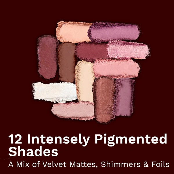 Pilgrim Eyeshadow Palette Fiesta Queen | 12-in-1 Highly Pigmented Eye Shades | Vibrant Multi-Finish Palette | Ultra Blendable Smooth Texture | Party Glam Festival Looks | 24gm