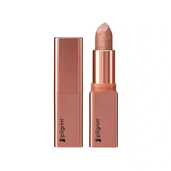 Pilgrim Glitter Lipstick Dubai luxury lifestyle - Royal Noor 4.2g | Glitter-Infused Matte Finish | Enriched with Vitamin E & Olive Oil | Non-Drying & Long-Lasting | Suitable for All Skin Types
