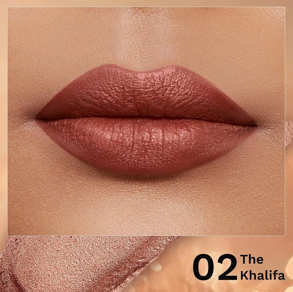 Pilgrim Glitter Lipstick Dubai luxury lifestyle - Royal Noor 4.2g | Glitter-Infused Matte Finish | Enriched with Vitamin E & Olive Oil | Non-Drying & Long-Lasting | Suitable for All Skin Types