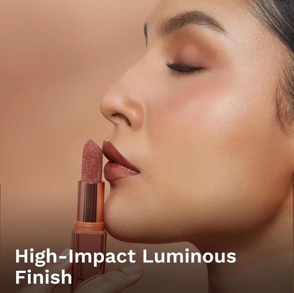 Pilgrim Glitter Lipstick Dubai luxury lifestyle - Royal Noor 4.2g | Glitter-Infused Matte Finish | Enriched with Vitamin E & Olive Oil | Non-Drying & Long-Lasting | Suitable for All Skin Types