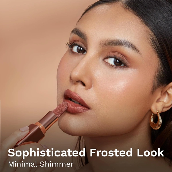 Pilgrim Glitter Lipstick Dubai luxury lifestyle - Royal Noor 4.2g | Glitter-Infused Matte Finish | Enriched with Vitamin E & Olive Oil | Non-Drying & Long-Lasting | Suitable for All Skin Types