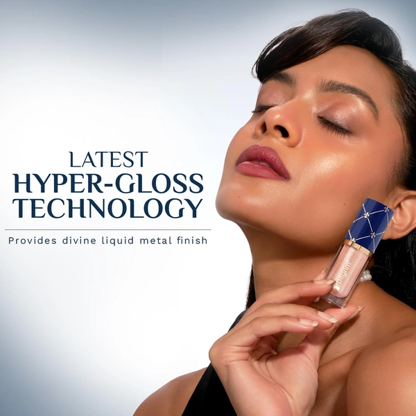 Pilgrim Glowing Delight Liquid Serum Highlighter Sunkiss Gold-01 | Illuminating Glitter Liquid Highlighter | Metal Glow Finish | Highly Pigmented Buildable Blendable Formula with French Grape Seed Oil