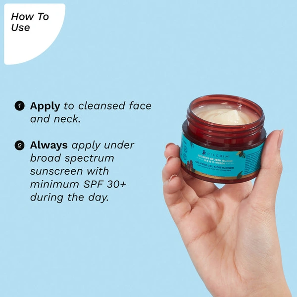 Pilgrim Moisturizer Hyaluronic Acid Oil-Free Gel, 50.0gm | Lightweight Hydration, Plumps Skin, and Controls Oil for a Smooth, Non-Greasy Finish.