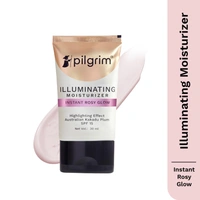 Pilgrim Illuminating Moisturizer 30ml Rosy Glow & SPF 15 | Hydrates, Brightens Skin, and Protects Against UV Rays, Giving a Natural Radiant Glow for Everyday Use.