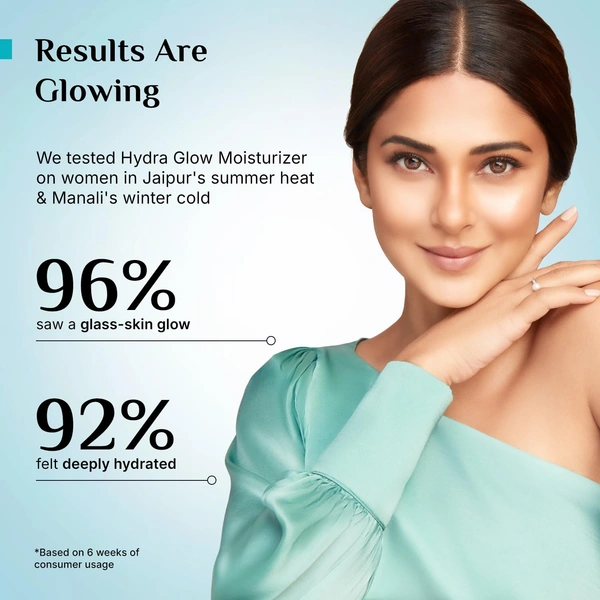 Pilgrim Korean Rice Water Hydra Glow Moisturizer 50g | With 5 Hyaluronic Acid & 3% Niacinamide | Hydrating, Brightening & Plumping Cream | Paraben-Free, Suitable for All Skin Types