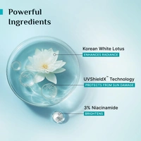 Pilgrim Korean White Lotus Tinted Sunscreen with 3% Niacinamide 50ml| SPF 50+ PA++++ | Broad Spectrum Protection | Universal Tint | Lightweight, Non-Greasy Formula