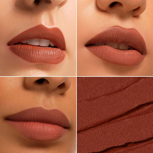 Pilgrim Lip Crayon 1.4g Matt Me Up The Spanish Collection Caramel Addict 04 | Ultra Smooth Velvet Matte, High Pigment, Long Wear Nude Lip Crayon