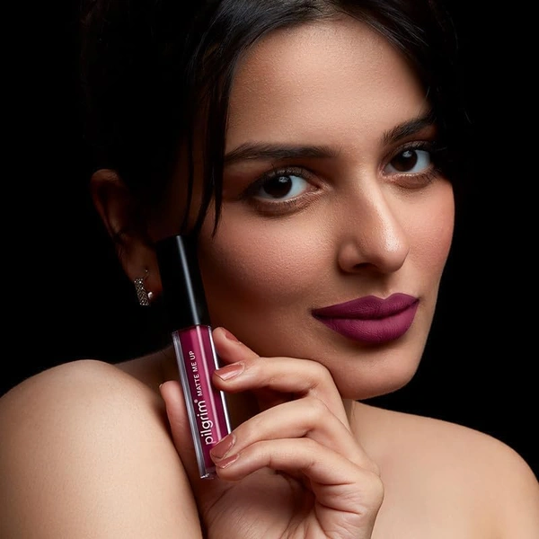 Pilgrim Liquid Matte Lipstick 05 Wine Spill| Bold & Long-Lasting | Transfer-Proof Formula | Stunning Matte Finish | Hydrating, Comfortable & Vegan