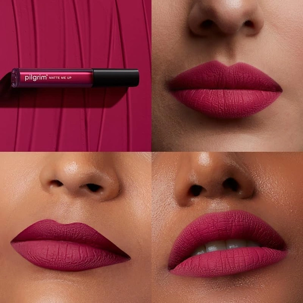 Pilgrim Liquid Matte Lipstick 11 Kinky Pink|Bold Kinky Pink Shade | Velvety Matte Finish | Long-Lasting | Smudge-Proof | Lightweight Formula for All-Day Comfort & High Pigmented Color
