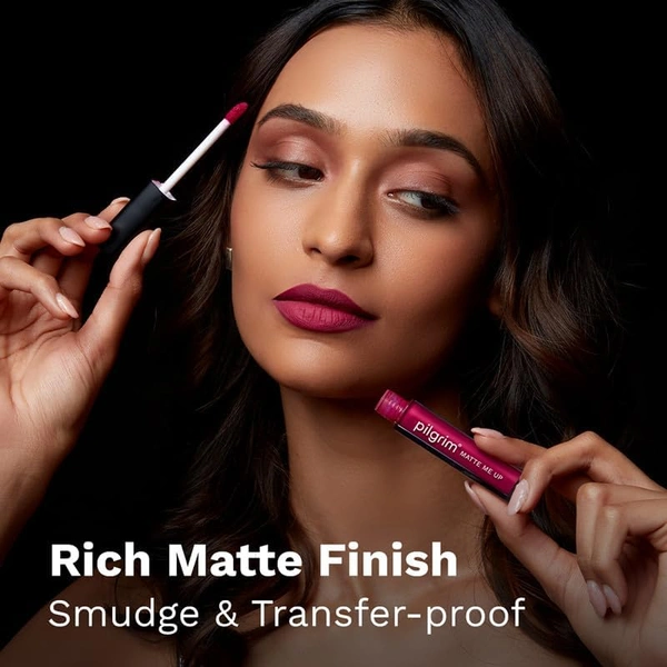 Pilgrim Liquid Matte Lipstick 11 Kinky Pink|Bold Kinky Pink Shade | Velvety Matte Finish | Long-Lasting | Smudge-Proof | Lightweight Formula for All-Day Comfort & High Pigmented Color