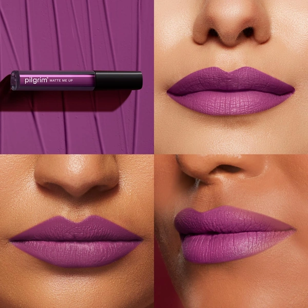 Pilgrim Liquid Matte Lipstick 14 Sizzlin Magenta| Bold, Vibrant | Long-Lasting & Transfer-Proof Formula | Stunning Matte Finish | Hydrating & Comfortable All-Day Wear