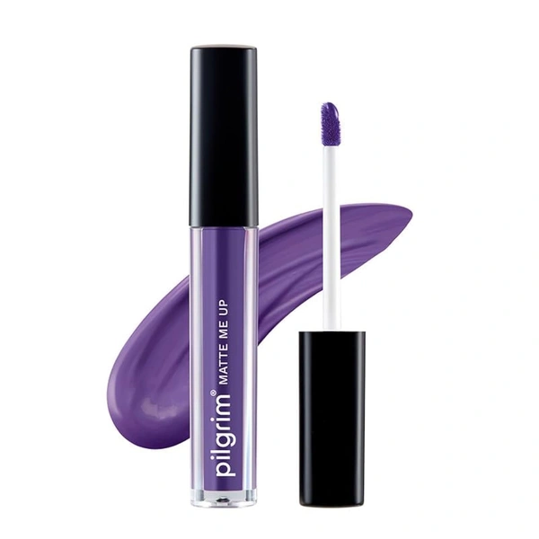 Pilgrim Liquid Matte Lipstick 15 Purple Lust |Bold Purple Lust Shade | Velvety Matte Finish | Long-Lasting | Smudge-Proof | Lightweight Formula for All-Day Comfort & High Pigmented Color