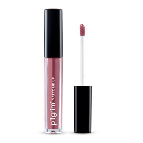 Pilgrim Liquid Matte Lipstick 21 Rosy Darlin|Long-Lasting |Transfer-Proof Formula | Hyaluronic Acid & Spanish Squalane | Comfortable, Hydrating Matte Finish for All Day Wear