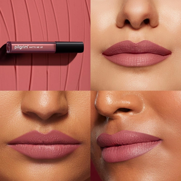 Pilgrim Liquid Matte Lipstick 23 Pink Cuff |Bold Pink Cuff Shade | Velvety Matte Finish | Long-Lasting | Smudge-Proof | Lightweight Formula for All-Day Comfort & High Pigmented Color