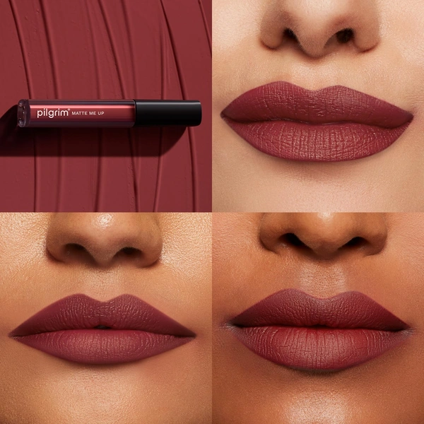 Pilgrim Liquid Matte Lipstick 26 Sexy Scarlet| Bold & Long-Lasting & Transfer-Proof & Hydrating Formula | Stunning Matte Finish