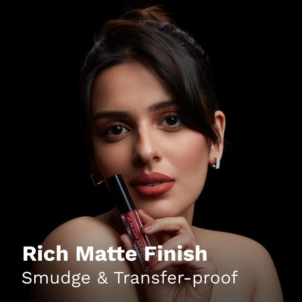 Pilgrim Liquid Matte Lipstick 26 Sexy Scarlet| Bold & Long-Lasting & Transfer-Proof & Hydrating Formula | Stunning Matte Finish