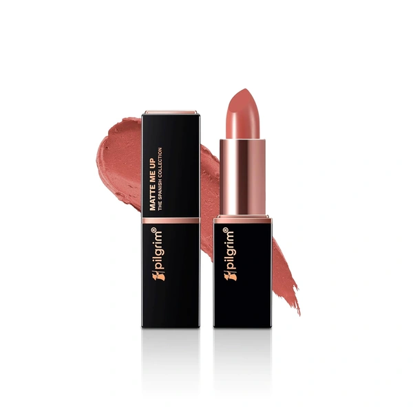 Pilgrim Matte Bullet Lipstick (Coral Envy 01)|Vibrant Coral Shade, Velvety Matte Finish | Transferproof Smudgeproof, Long-Lasting & Comfortable for All-Day Wear