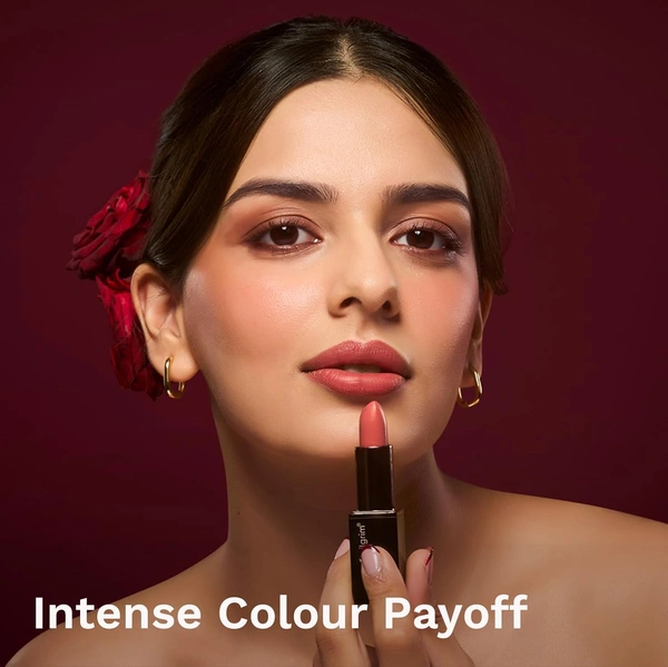 Pilgrim Matte Bullet Lipstick (Pink Hotness 12), Vibrant Hot Pink | Long-Lasting & Valvet Matte Finish | Hydrating with Squalane | SPF 30 Protection | Smudge-Resistant & Vegan