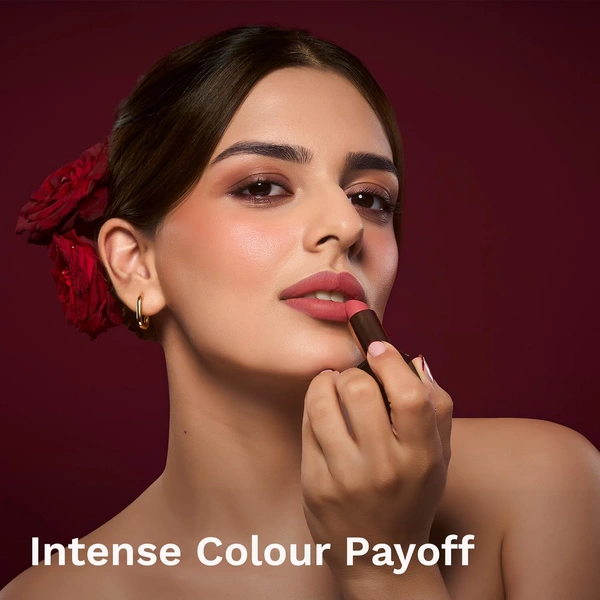 Pilgrim Matte Bullet Lipstick (Pink Romance 14)| Soft Pink, Long-Lasting Matte Finish | Hydrating with Squalane | SPF 30 Protection | Smudge-Resistant & Vegan