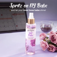 Pilgrim NY Babe Body Mist - 150 ml | With Dewy Rose & Bold Patchouli | Long-Lasting | Body Mist for Women | Romance perfume for women | Elegant fragrance | Designed in France