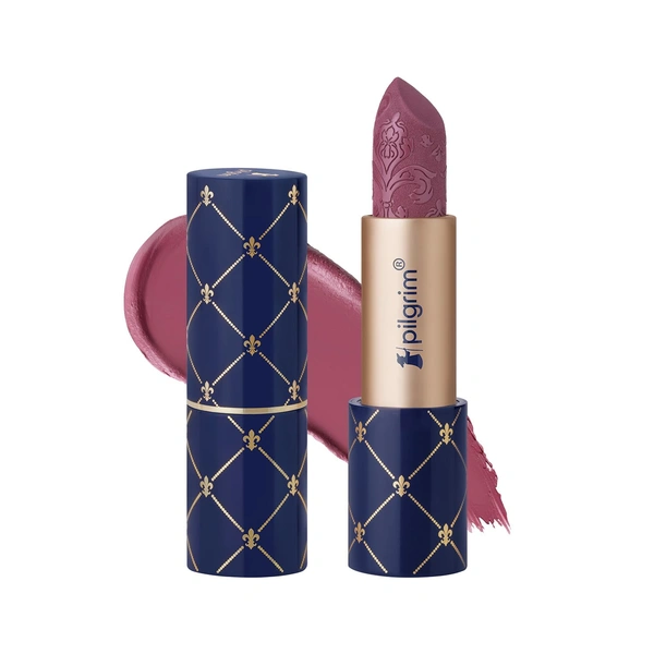 Pilgrim Oh So Creme Bullet Lipstick with Jolie Pink -12 Shade | Silky Matte Finish & Highly Pigmented | Long Lasting & Smooth Glide | Lightweight Formula with French Grape Seed Oil