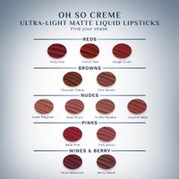 Pilgrim Oh So Creme Lipstick 14 Wine Seduction | Ultra Light Highly Pigmented & Matte Liquid Lipstick | Long-Lasting, Smudge-Proof, Transfer-Resistant | Comfortable Wear for All Day Perfection