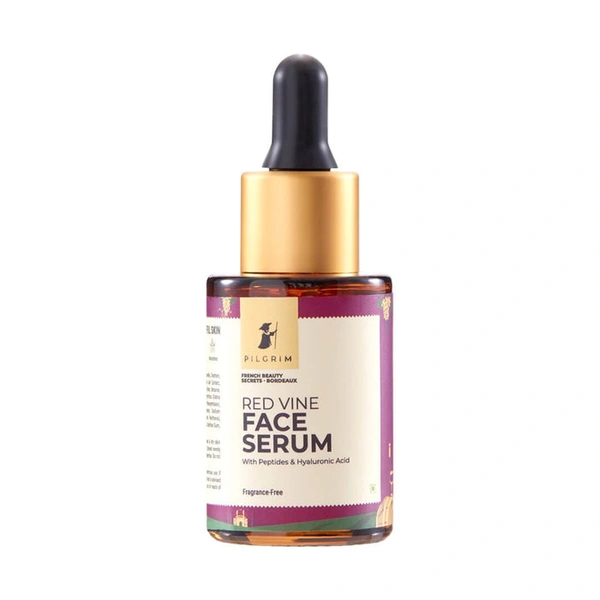 Pilgrim Red Vine Face Serum for Anti-Ageing, 30ml | Reduces Wrinkles, Improves Elasticity, and Revitalizes Skin for a Youthful Appearance.