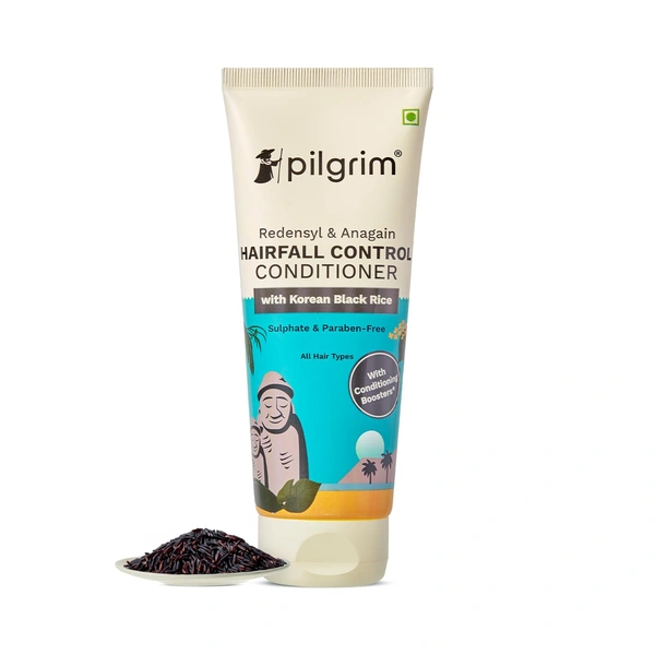 Pilgrim Redensyl & Anagain Hairfall Control Conditioner 200ml | Reduces Hair Fall, Strengthens Hair, and Restores Natural Shine for Fuller, Healthier Hair.