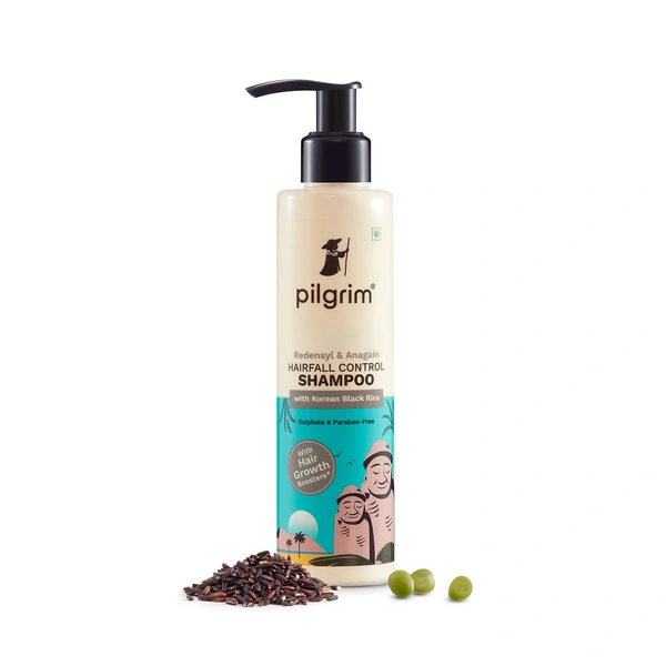 Pilgrim Redensyl & Anagain Hairfall Control Shampoo 200ml | Cleanses, Reduces Hair Fall, Strengthens Hair, and Supports Healthy Hair Growth.