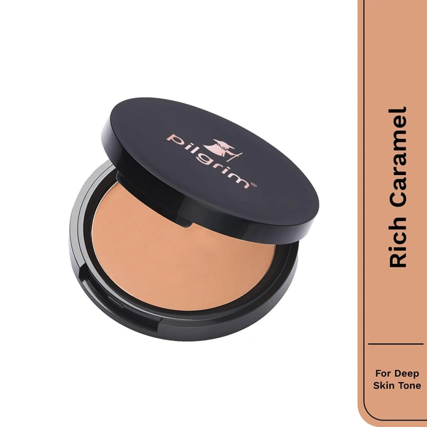 Pilgrim Dream Matte Compact Powder 70g (223-Rich Caramel) | Sets Makeup, Controls Shine, and Provides a Smooth, Matte Finish All Day.