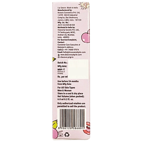 Pilgrim Squalane Blueberry Roll-On Lip Serum - 6ml | Shea Butter & Pomegranate| Hydrate & Nourish Lips | Moisturize & Protect Lips | Soft, Smooth & Nourished Lips | For Plump & Soft Lips | Paraben-free | Refreshing Lip