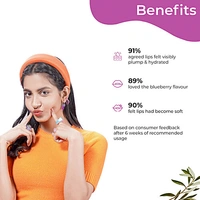 Pilgrim Squalane Blueberry Roll-On Lip Serum - 6ml | Shea Butter & Pomegranate| Hydrate & Nourish Lips | Moisturize & Protect Lips | Soft, Smooth & Nourished Lips | For Plump & Soft Lips | Paraben-free | Refreshing Lip