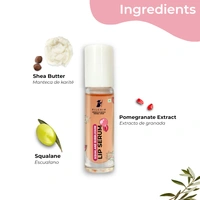 Pilgrim Squalane Bubblegum Roll-On Lip Serum - 6ml | Shea Butter & Pomegranate| Deeply Hydrates, Nourishes & Protects Lips | For Smooth & Chapped Lips | Moisturizing Lips | Lip Balm For Soft & Plump Lips | Paraben-free