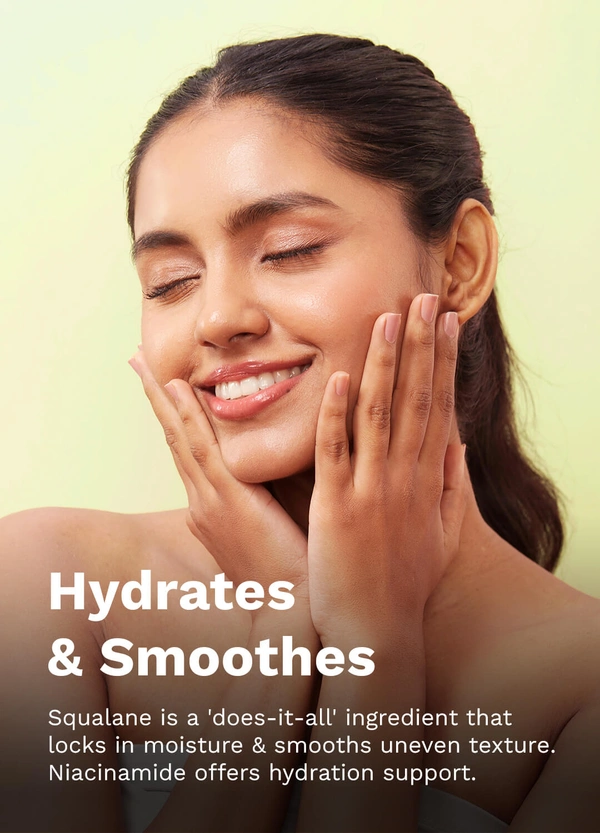 Pilgrim Squalane Glow Moisturizer, 50.0 gm | 1.8 oz. | Brightens Skin | Hydrates & Smoothes | Youthful Glow