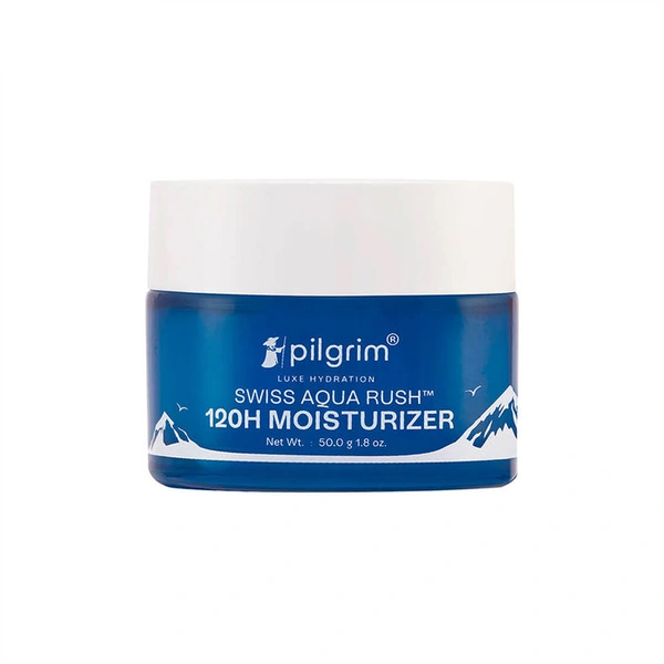 Pilgrim Swiss Aqua Rush 120H Moisturizer, 50.0g | Provides Long-Lasting Hydration, Replenishes Moisture, and Leaves Skin