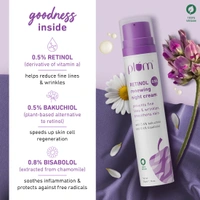 Plum 0.5% Retinol Renewing Night Cream 50g | Prevents Fine Lines & Wrinkles | With Bakuchiol & Bisabolol | Boosts Collagen | Smoothens & Firms Skin | 100% Vegan