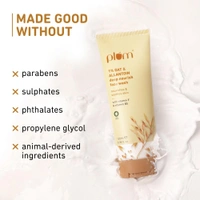 Plum 1% Oat & Allantoin Deep Nourish Face Wash 100ml | For Dry & Sensitive Skin | With Vitamin B5 & F | Gentle, Non-Drying Cleanser | Restores Skin Barrier | Vegan