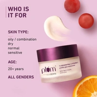 Plum 1% Resveratrol & Vitamin C Youthful Glow Moisturizer 50g | Lightweight Daily Cream for Radiant, Firm & Smooth Skin | Hydrating, Anti-Ageing, Vegan & Dermat-Tested