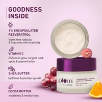 Plum 1% Resveratrol & Vitamin C Youthful Glow Moisturizer 50g | Lightweight Daily Cream for Radiant, Firm & Smooth Skin | Hydrating, Anti-Ageing, Vegan & Dermat-Tested