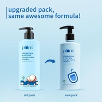 Plum Coconut Milk & Peptides Strength & Shine Shampoo 250ml | 22X Smoother Hair | Smoothening & Strengthening with Coconut Milk & Pea Peptide | Paraben-Free & Vegan