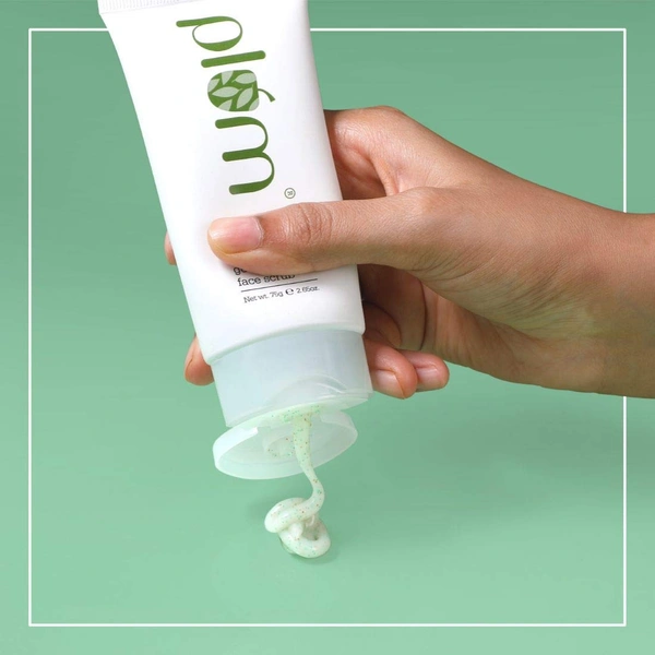 Plum Green Tea Gentle Revival Face Scrub 75g | Blackhead Removal & Exfoliation | Enriched with Green Tea Extracts | For Oily & Acne-Prone Skin | 100% Vegan & Paraben-Free