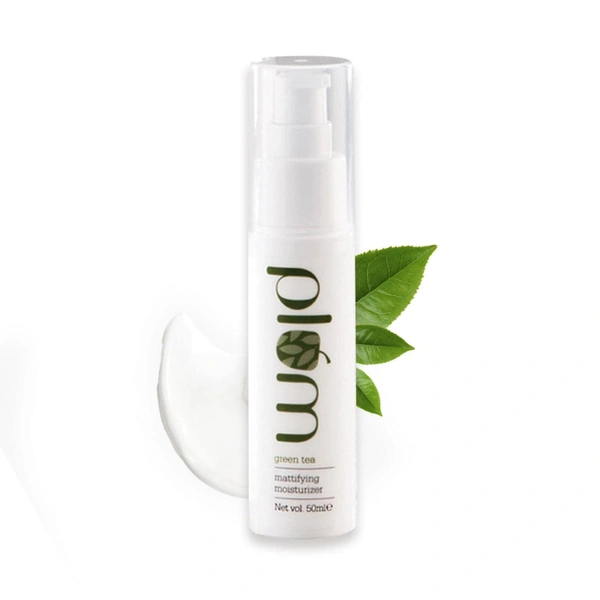 Plum Green Tea Mattifying Moisturizer 50ml | Oil-Free Daily Face Cream for Oily, Acne-Prone & Combination Skin | Lightweight Hydration, Non-Greasy, Vegan & Paraben-Free