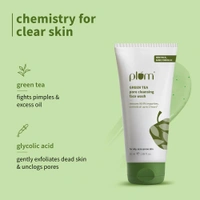 Plum Green Tea Pore Cleansing Face Wash 50ml | With Glycolic Acid | Fights Pimples & Controls Excess Oil | Gentle Exfoliating, Non-Drying | For Oily, Acne-Prone & Combination Skin | Vegan | Women & Men