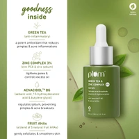 Plum Green Tea & Zinc Complex 3% Serum 30ml for Acne-Prone Skin | Controls Sebum & Clears Pores | Reduces Breakouts & Tightens Skin | Lightweight & Non-Greasy
