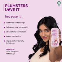 Plum Onion & Biotin Shampoo for Hairfall Control 250ml | Reduces Hairfall & Breakage | With Onion Extract, Biotin & D-Panthenol | Boosts Scalp Health | Paraben-Free & Vegan