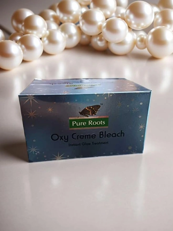 Pure Roots Oxy Crème Bleach 224g | for Instant Glow Treatment | Oxygen Boost for Bright, Radiant Skin | Lighten & Revitalize Skin | Gentle Tan Removal & Glow Booster | Salon-Quality Results | Natural Skin | Paraben-Free |